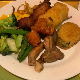 a plate of food on a table