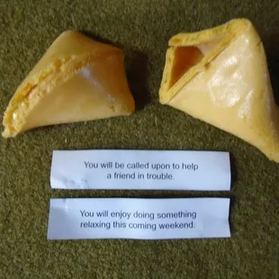 2 fortunes in one cookie - maybe I&apos;m going to have some good luck!