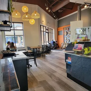 the interior of a coffee shop