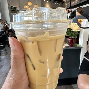 Lavender &amp; honey latte with oatmilk!