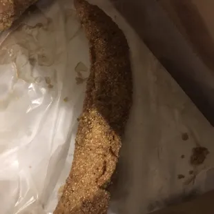 a piece of bread in a bag