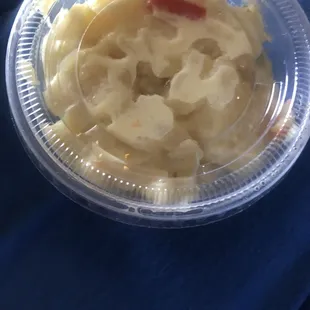 Not even a full scoop of potato salad !