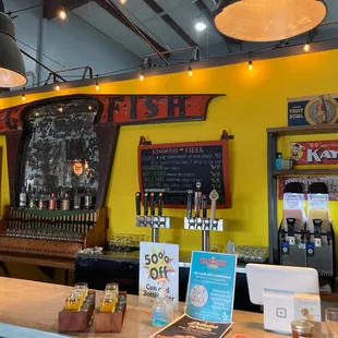 the bar area