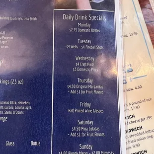 Drank Menu