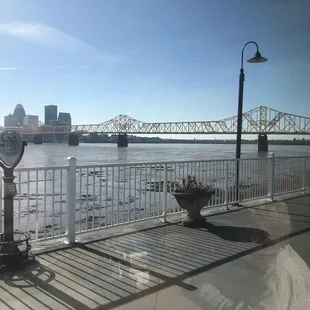 River level is up. Note all the driftwood.