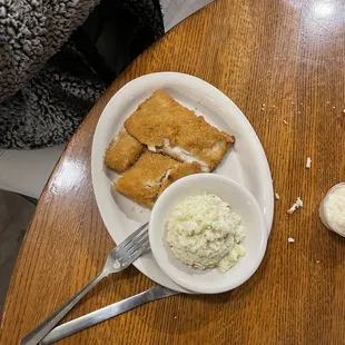 More fish and coke slaw
