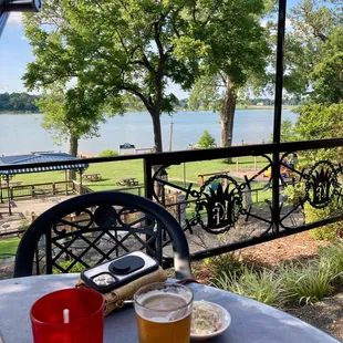 Sunday night dinner in a beautiful spot on the Ohio River with tasty white cod fish platters.