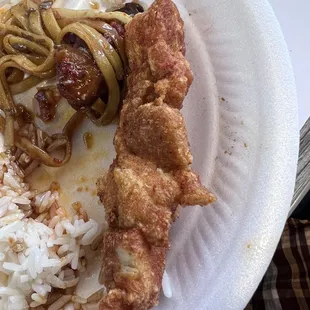 Chicken on stick with Sichuan bbq seasoning