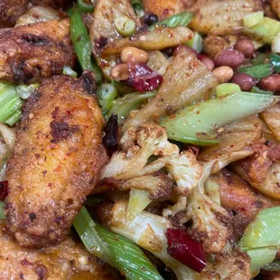 Chicken wing dry pot