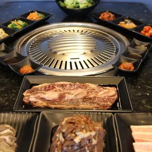 a steak on the grill