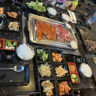 a variety of food items