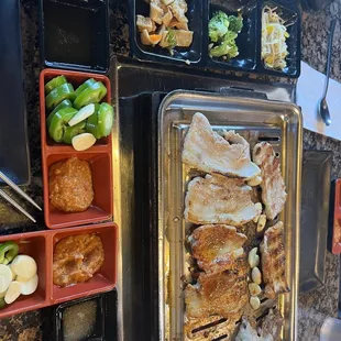 pork belly and beef tongue