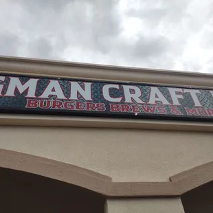 Signage out front