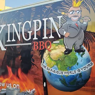 kingpin bbq on the side of a food truck