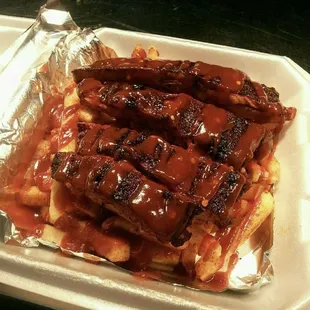 Lunch special ribs with french fries