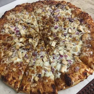 California BBQ Chicken Pizza- BBQ Sauce, Chicken Breast and Red Onion
