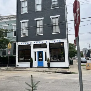 the front of the building