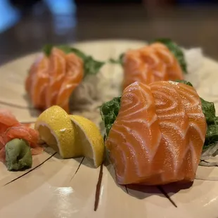 Shashimi Salmon Dinner