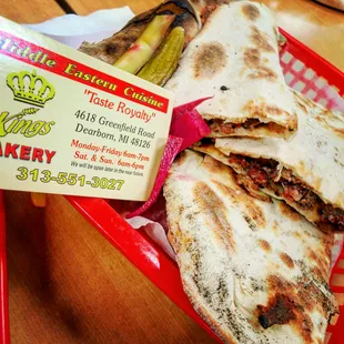 Hot outta flaming oven Kafta Bread, ,, oh yeah it&apos;s great