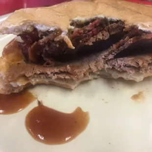 My wife&apos;s brisket sandwich.