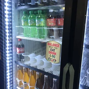 a refrigerated beverage fridge