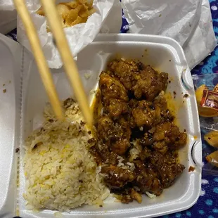 Sesame Chicken Dinner