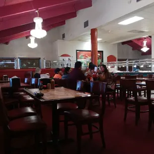 people eating in a restaurant