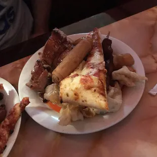 Pizza is also on the buffet