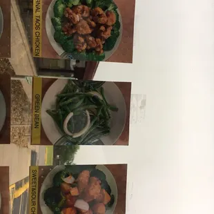 a variety of food items