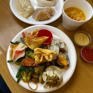 a plate of food on a table