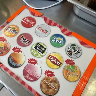 Fountain drink options
