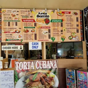 Menu board