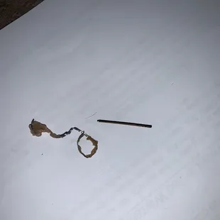 Metal particle and wooden splinter found in food