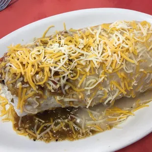 Love these burritos!!  Gotta do 1/2 green chili 1/2 gravy!