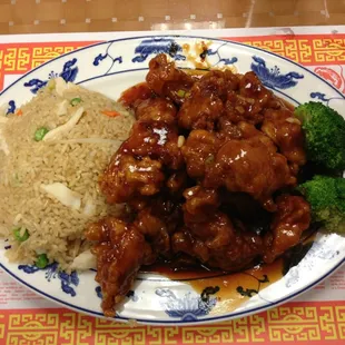 General Tso&apos;s Chicken with Chicken Fried Rice.