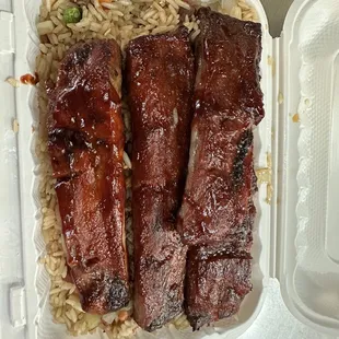 BBQ Spare rib combo platter