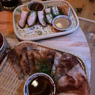 Sesame Shrimp Toast &amp; Scallion Pancakes