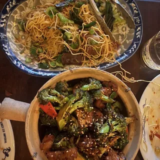 General Tso's Chicken and Broccoli