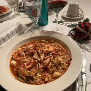 Angel Hair Pasta with Crab and Shrimp
