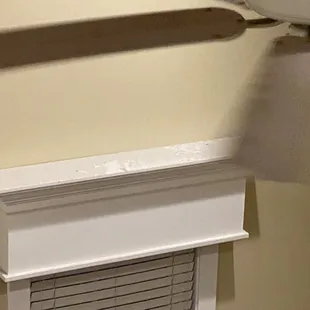 They evidently don't dust the tops of the windows despite the fact that you can see them from the upstairs balcony