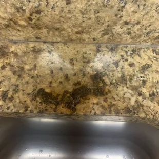 A burned kitchen countertop
