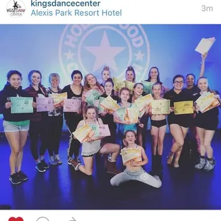 Scholarships awarded to Kings Dance Center dancers in 2016 at Hollywood connection Las Vegas
