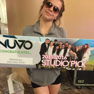 Studio Pick Award at Nuvo Dance Competition for the Contemporary team Immortals