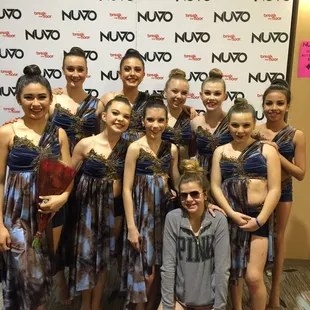 Some of our dancers from the lyrical team "Make it Rain" at Nuvo Dance Competition 2016
