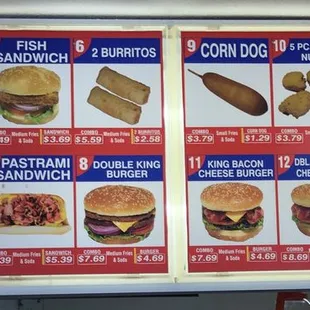 New Menu on the inside. Only took a picture of the right half.