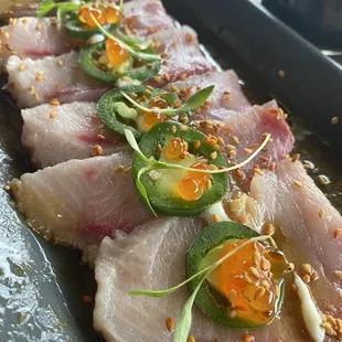Yellowtail carpaccio