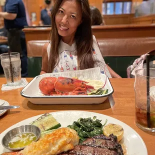 Me looking silly happy because look at this food!