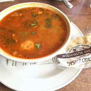 Spicy seafood chowder