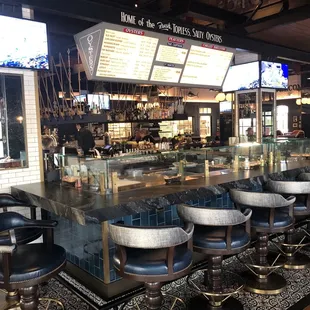 the oyster bar at the Fish House.