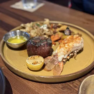 Filet Mignon and Lobster Tail